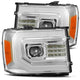 AlphaRex 07-13 GMC Sierra 1500 (No Clsc) LUXX-Series LED Proj HL Chrome w/Actv Lgt & Seq.Sig / DRL - Burkken Auto Parts