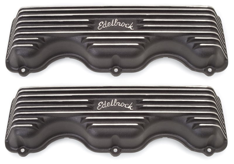 Edelbrock Valve Cover Classic Series Chevrolet W 348/409 CI V8 Black - Burkken Auto Parts