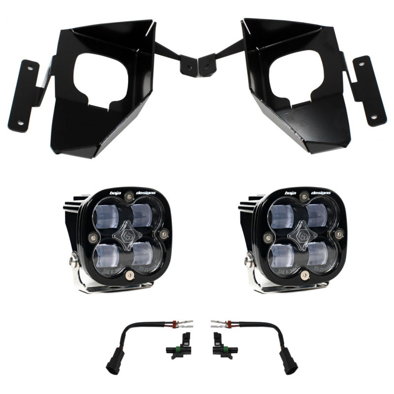 Baja Designs 16-18 Silverado 1500 Squadron Fog Pocket Kit - Clear - Burkken Auto Parts