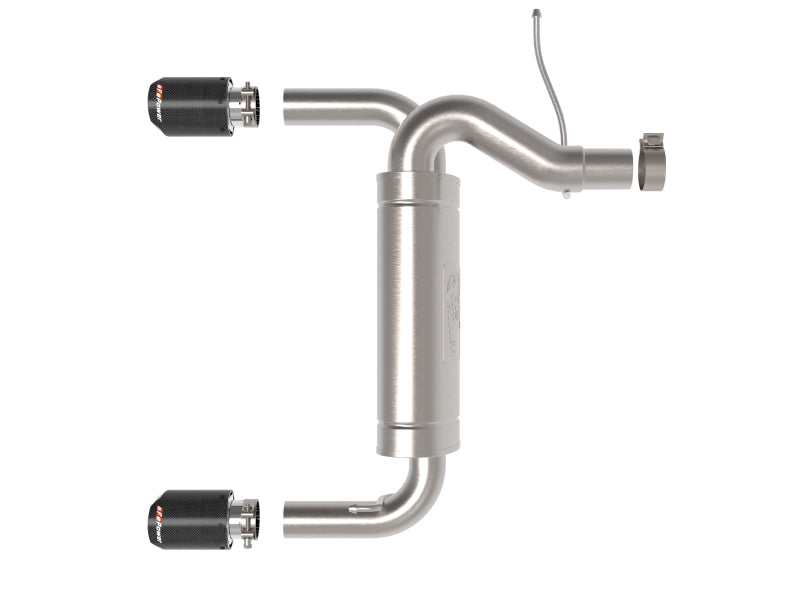 aFe Vulcan 3in 304 SS Axle-Back Exhaust 2021 Ford Bronco L4-2.3L (t)/V6-2.7L (tt) w/ Carbon Tips - Burkken Auto Parts