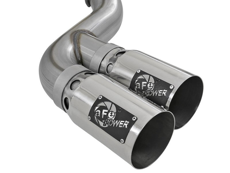 aFe Power 11-14 Ford F250/F350 6.7L Diesel Rebel XD 4in 409 SS DPF-Back Exhaust System - Pol Tips - Burkken Auto Parts