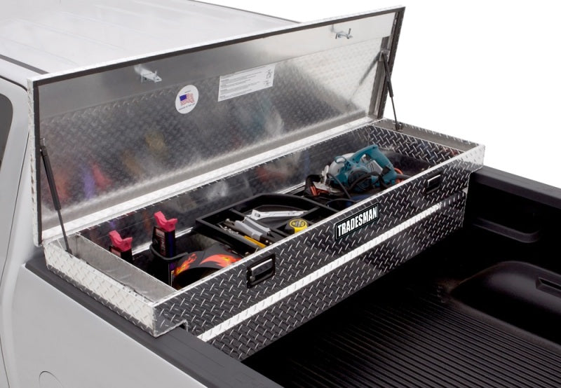 Tradesman Aluminum Single Lid Cross Bed Truck Tool Box (63in.) - Brite - Burkken Auto Parts