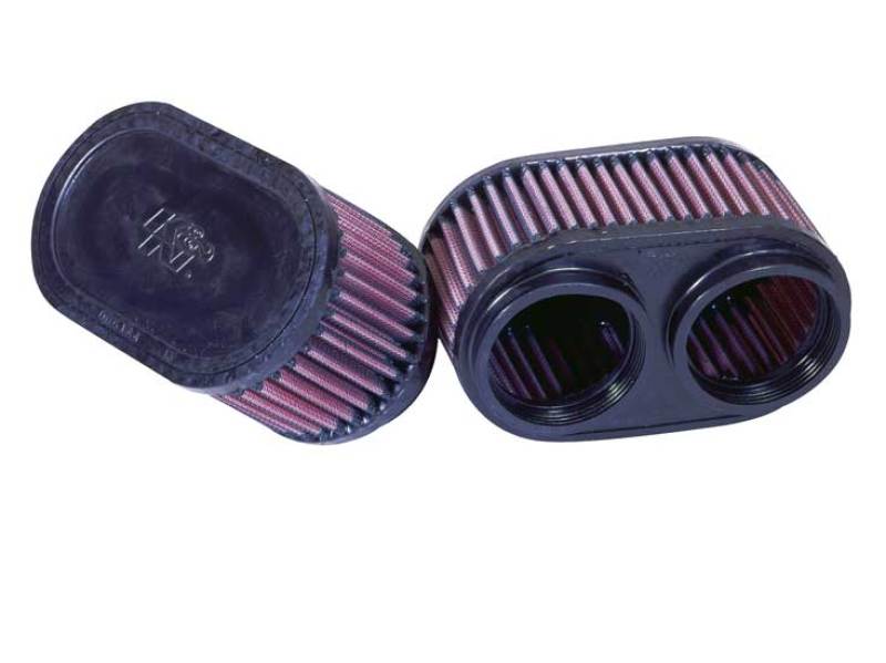 K&N Filter Universal Filter 2 3/4 inch Dual Flange GSXR Oval (2/Box) - Burkken Auto Parts
