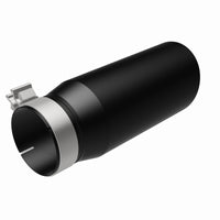 MagnaFlow Tip Stainless Black Coated Single Double Round Single Outlet 5in Dia 4in Inlet 13in L - Burkken Auto Parts