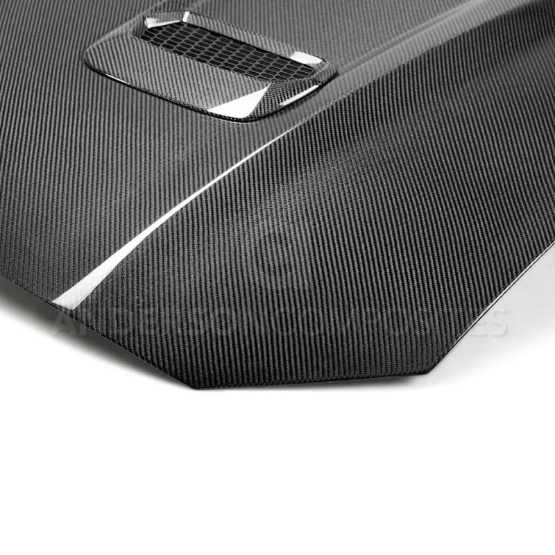 Anderson Composites 18-20 Ford Mustang Double Sided Type-OE Carbon Fiber Hood - Burkken Auto Parts