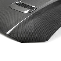 Anderson Composites 18-20 Ford Mustang Double Sided Type-OE Carbon Fiber Hood - Burkken Auto Parts