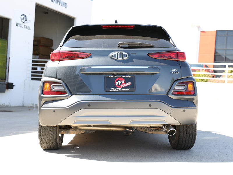 aFe Takeda 2.5in 304 SS Axle-Back Exhaust w/o Muffler w/Polish Tip 18-22 Hyundai Kona L4-1.6L(t) AWD - Burkken Auto Parts