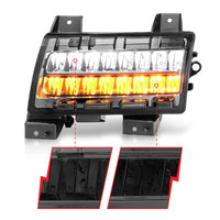 ANZO 2018-2021 Jeep Wrangler LED Side Markers Chrome Housing Smoke Lens w/ Seq. Signal Sport Bulb - Burkken Auto Parts