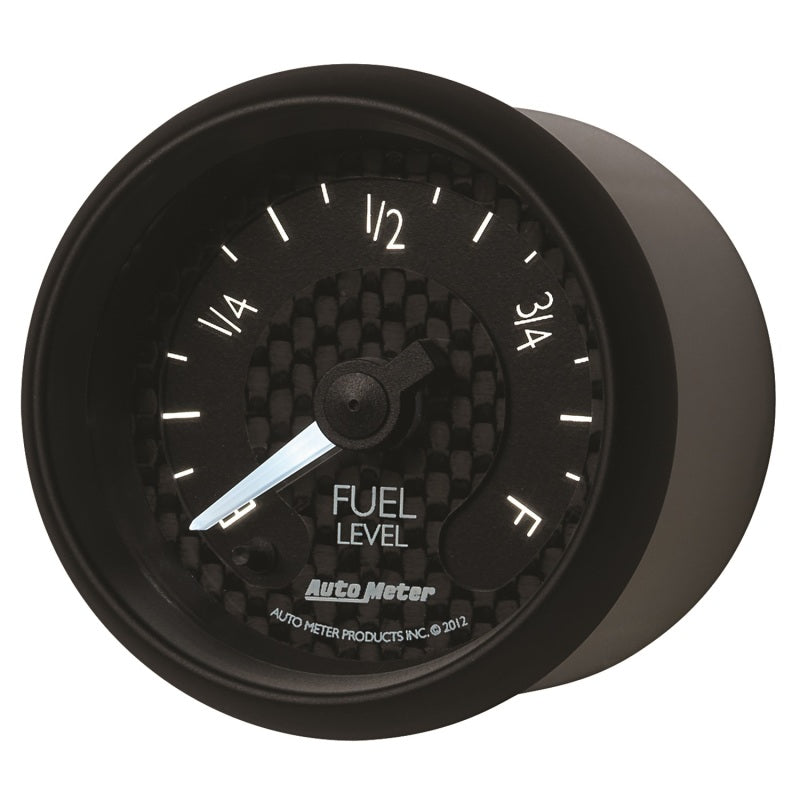 Autometer GT Series 52mm Full Sweep Electronic 0-280 ohm Fuel Level Programmable Empty-Full Range - Burkken Auto Parts