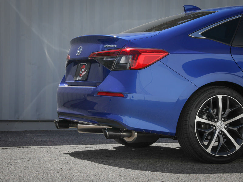 aFe Takeda 2.5in 304 SS Cat-Back Exhaust System w/CF Tips 2022+ Honda Civic L4-1.5L (t) - Burkken Auto Parts