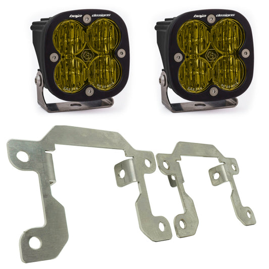 Baja Designs 2019+ Ranger Fog Light Squadron Amber Fog Pocket Kit - Burkken Auto Parts