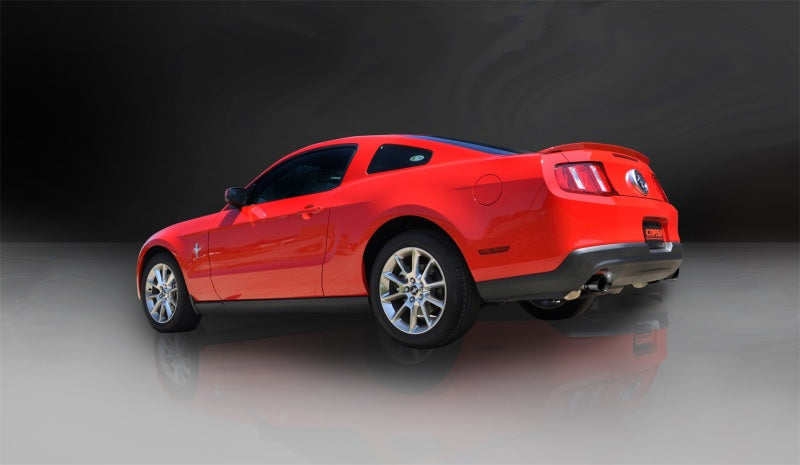 Corsa 2011-2014 Ford Mustang 3.7L V6 Black Sport Axle-Back Dual Rear Exhaust - Burkken Auto Parts