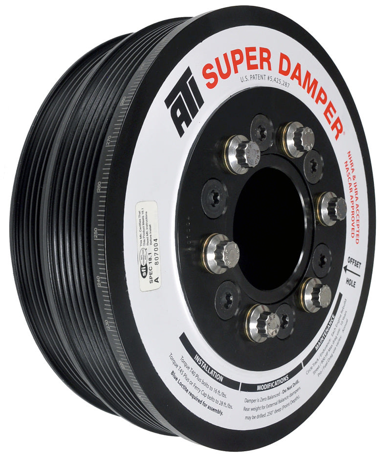 ATI Damper - 7.425in - Steel LW - 6/4 Grv - LS1/LS2 - F & V Body - 6 Bolt - 3 Ring - Burkken Auto Parts