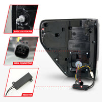 ANZO 21-23 Ford F-150 LED Taillights Seq. Signal w/BLIS Cover - Black Housing - Burkken Auto Parts