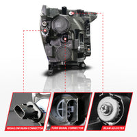 ANZO 21-23 Ford F150 LED Projector Headlight w/Switchback+Sequential - Black (Passenger Side Only) - Burkken Auto Parts