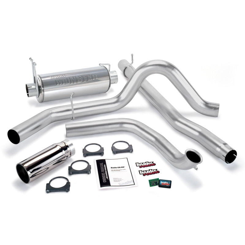 Banks Power 01-03 Ford 7.3L w/Cat Conv Git-Kit - SS Single Exhaust w/ Chrome Tip - Burkken Auto Parts