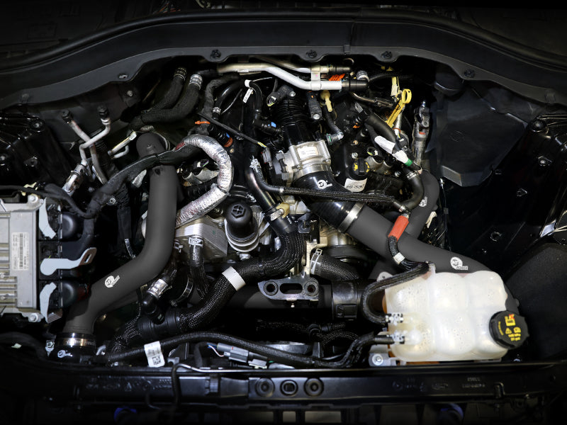 aFe 22-23 Ford Explorer BladeRunner Aluminum Hot and Cold Charge Pipe Kit - Blk - Burkken Auto Parts