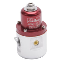 Edelbrock Fuel Pressure Regulator Carbureted 160 GPH 5-10 PSI 3/8In In/Out 3/8In Return Red/Clear - Burkken Auto Parts