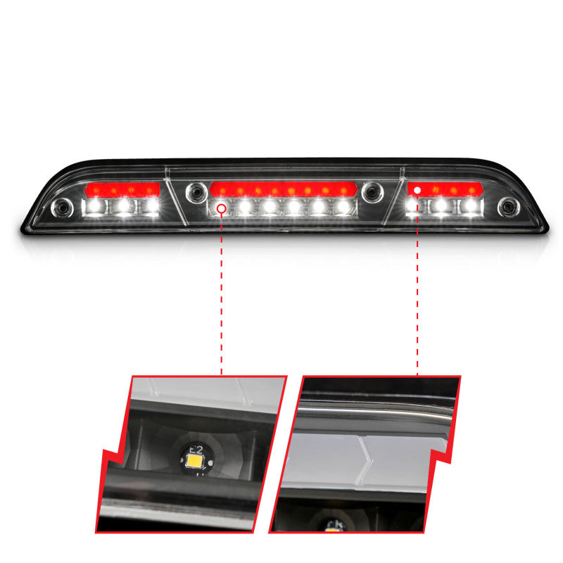 ANZO 15-20 Ford F-250 - F-550 LED Third Brake Light - Black Housing/Clear Lens - Burkken Auto Parts