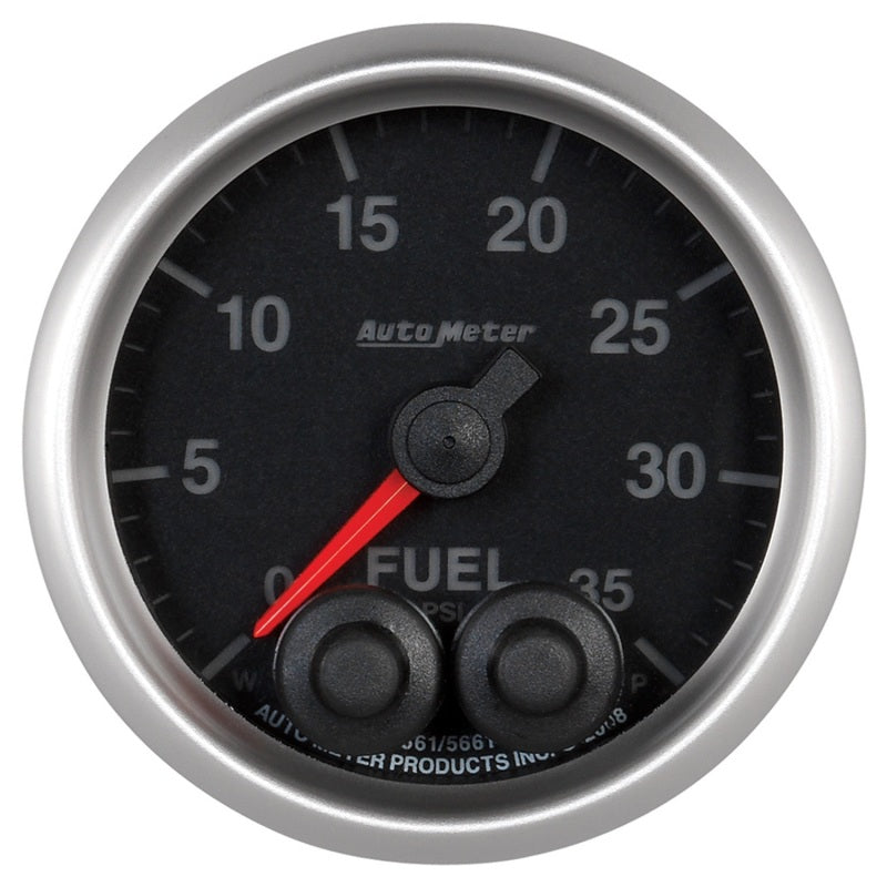 Autometer Elite 2-1/16in 0-35 PSI Fuel Pressure Stepper Motor w/ Peak & Warn - Burkken Auto Parts