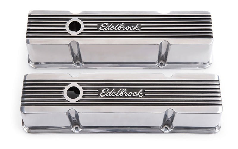 Edelbrock Valve Cover Elite II Series Chevrolet 1959-1986 262-400 CI V8 Tall Polished - Burkken Auto Parts