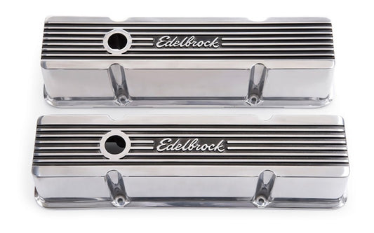 Edelbrock Valve Cover Elite II Series Chevrolet 1959-1986 262-400 CI V8 Tall Polished - Burkken Auto Parts