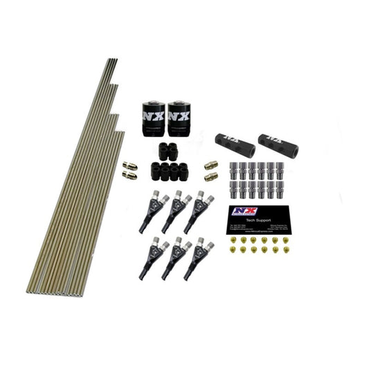 Nitrous Express 6 Cyl Shark Plumb Kit w/2 Solenoids & 150HP Jets Incl Hardware - Burkken Auto Parts