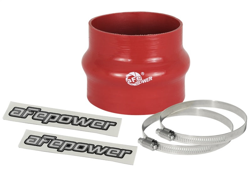 aFe Magnum FORCE CAI Univ. Silicone Coupling Kit (3.75in. ID to 3.5in. ID) Straight Reducer - Red - Burkken Auto Parts