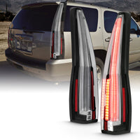 ANZO 2007-2014 Chevrolet Tahoe Led Taillights Red/Clear - Burkken Auto Parts