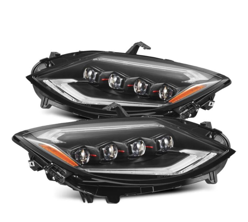 AlphaRex 23-24 Nissan Z NOVA-Series LED Projector Headlights Black w/Activation Light & Seq.Sig - Burkken Auto Parts