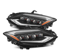 AlphaRex 23-24 Nissan Z NOVA-Series LED Projector Headlights Black w/Activation Light & Seq.Sig - Burkken Auto Parts