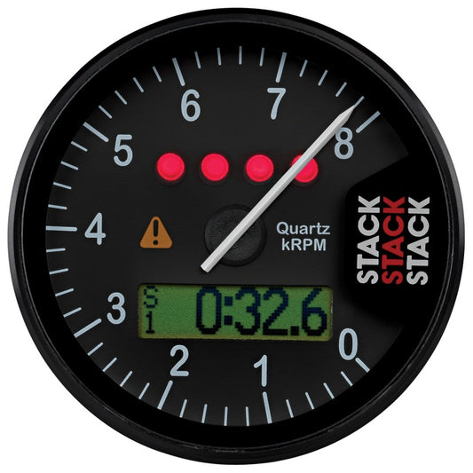 Autometer Stack Display Tachometer 0-8K RPM - Black - Burkken Auto Parts