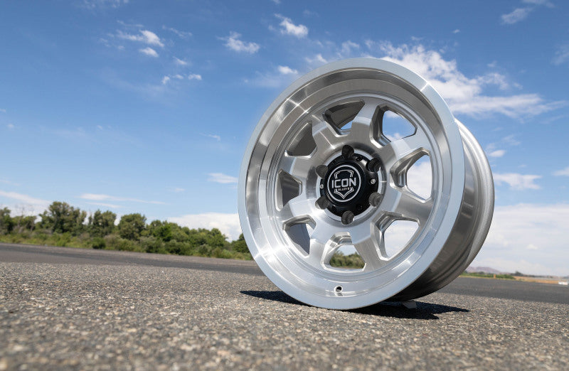 ICON Nuevo 17x8.5 / 5x150 / 25mm Offset / 5.75in BS - Silver Machined Wheel - Burkken Auto Parts