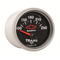Autometer GM Bowtie Black 2-1/16in 100-250 Degree F Electronic Transmission Temperature Gauge - Burkken Auto Parts