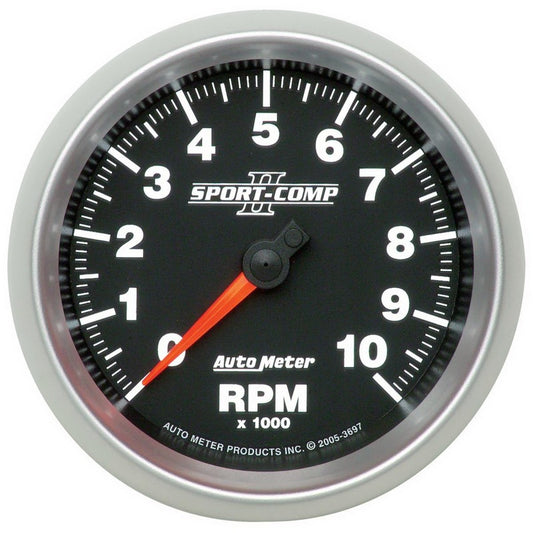 Autometer Sport-Comp II 3-3/8in 10K RPM In Dash Tachometer - Burkken Auto Parts