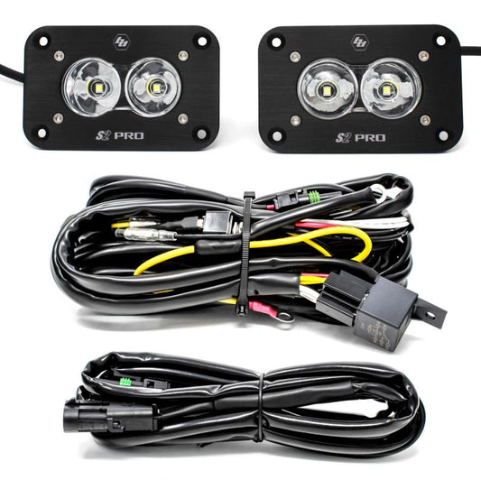 Baja Designs S2 Pro Flush Mount LED Light Pod Kit Work/Scene Pattern - Pair - Burkken Auto Parts