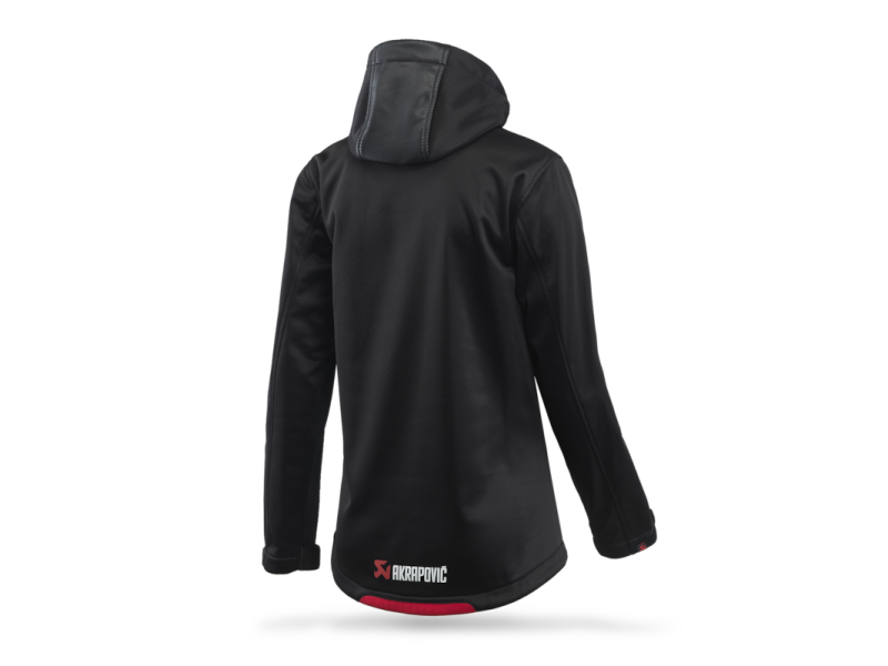 Akrapovic Womens Corpo Softshell Jacket Black - M - Burkken Auto Parts