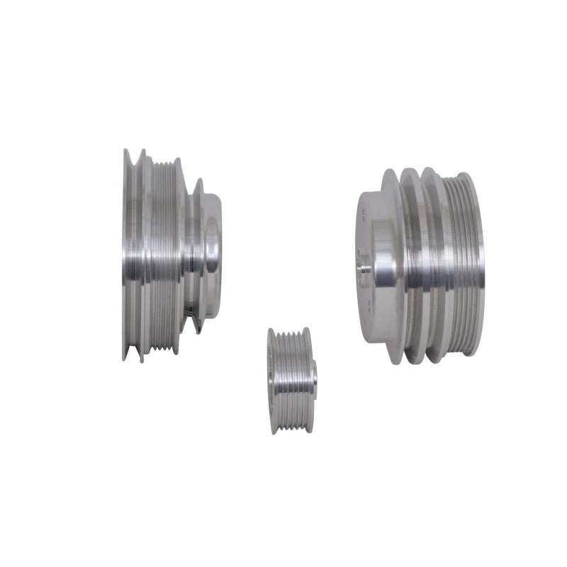 BBK 85-97 GM Truck 305 350 Underdrive Pulley Kit - Lightweight CNC Billet Aluminum (3pc) - Burkken Auto Parts