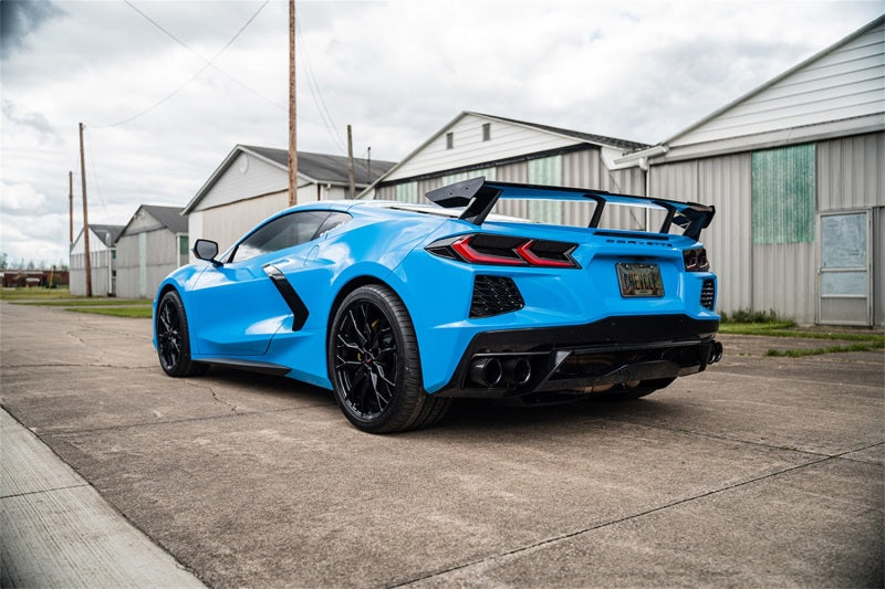 Corsa 2020-2025 Chevrolet Corvette C8 RWD 3in Track Cat-Back Delete Exhaust w/4.5in CF Black PVDTips - Burkken Auto Parts