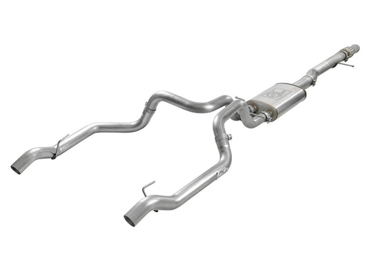 aFe Vulcan Series 4in-3in 304-SS Exhaust Cat-Back 2019 GM Silverado / Sierra 1500 V8-5.3L w/ OE Tips - Burkken Auto Parts
