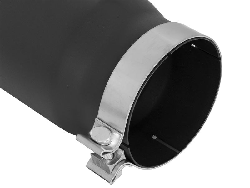 aFe Power MACH Force-Xp 5in In x 6in Out x 15in L Bolt-On 409 SS Exhaust Tip - Black - Burkken Auto Parts