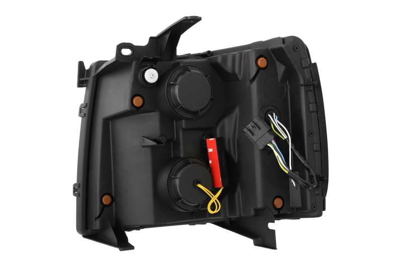 AlphaRex 07-13 Chevy 1500HD NOVA LED Proj Headlights Plank Style Chrm w/Activ Light/Seq Signal - Burkken Auto Parts