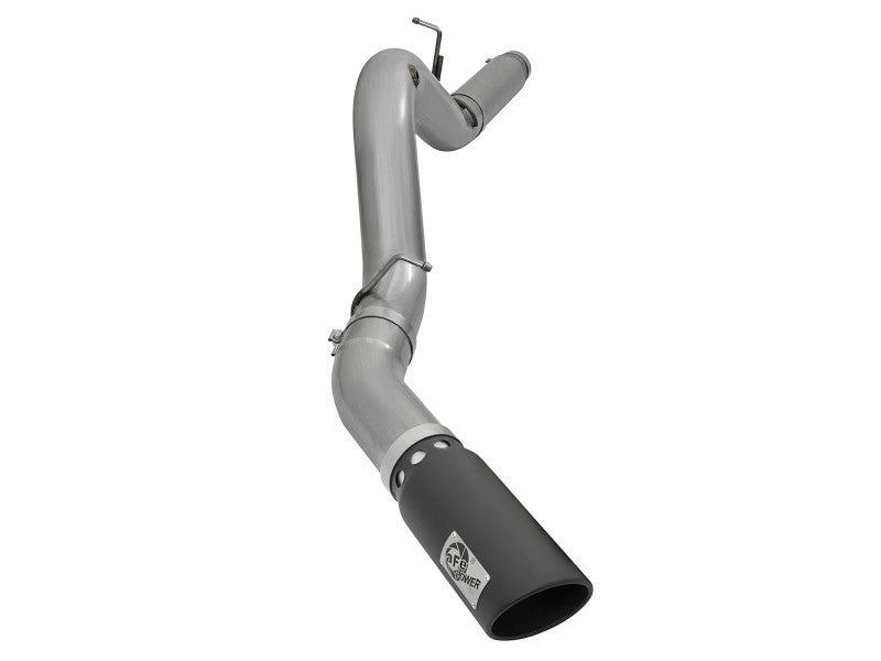 aFe LARGE Bore HD 5in Exhausts DPF-Back SS w/ Black Tips 16-17 GM Diesel Truck V8-6.6L (td) LML/L5P - Burkken Auto Parts