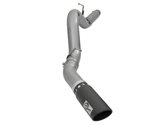 aFe LARGE Bore HD 5in Exhausts DPF-Back SS w/ Black Tips 16-17 GM Diesel Truck V8-6.6L (td) LML/L5P - Burkken Auto Parts