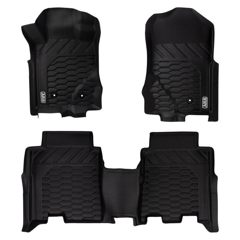 ARB 2021+ Ford Bronco Front & Rear Floor Mats - Black - Burkken Auto Parts