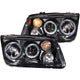 ANZO 1999-2005 Volkswagen Jetta Projector Headlights w/ Halo Black (CCFL) - Burkken Auto Parts