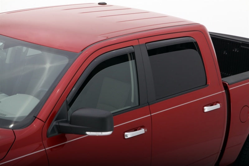 AVS 09-18 Dodge RAM 1500 Crew Cab Ventvisor In-Channel Front & Rear Window Deflectors 4pc - Smoke - Burkken Auto Parts