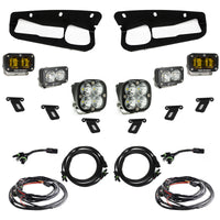 Baja Designs 21-22 Ford Bronco w/Steel Bumper S2 SAE Sportsmen Fog Pocket Light Kit - Amber - Burkken Auto Parts