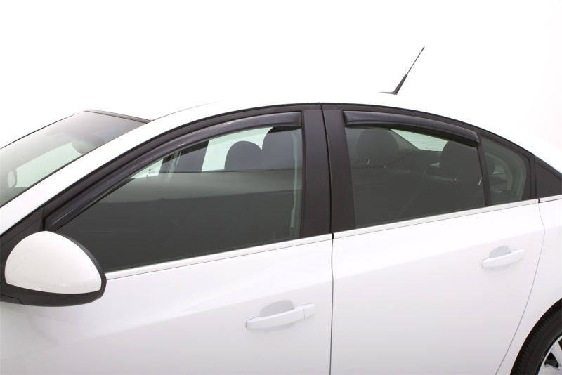 AVS 11-15 Chevy Cruze Ventvisor In-Channel Front & Rear Window Deflectors 4pc - Smoke - Burkken Auto Parts