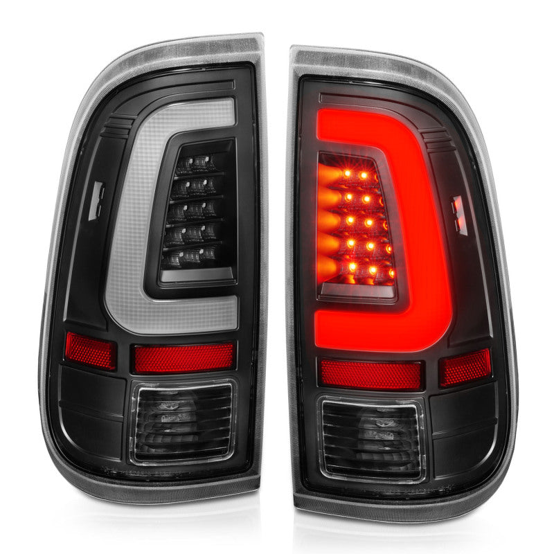 ANZO 2008-2016 Ford F-250 LED Taillights Black Housing Clear Lens (Pair) - Burkken Auto Parts